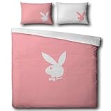 Kitchen & Housewares : Playboy Classic Pink Single Duvet Cover & Pillowcase
