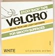 VELCRO TAPE 3/4 X 4 STRIPS WHITE