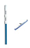 Pentair R111342 Pool Wall Aluminum Back Curved Brush with 7'-21' Telescopic Pole