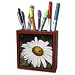 Jackie Popp Nature N Wildlife flowers - shasta daisy with bug - Tile Pen Holders-5 inch tile pen holder