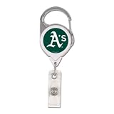 Oakland Athletics Official Retractable Badge Holder Keychain