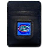 New Florida Gators College Black Leather Money Clip/Cardholder Sculpted & Enameled School Logo