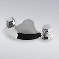 Euro Modern Contemporary Waterfall Widespread Roman Bath Tub Faucet Filler Chrome