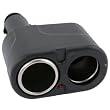 Two-Way 12V DC Car Charger Cigar Cigarette Lighter Double Power Adapter Socket Splitter, Black / DUAL SPLITTER / UNIVERSAL for suitable for cell phone, GPS, iPod, and PDA (ALL Cell Phone Models