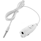 Apple iPhone 3.5mm Male to Fem Headset Adapter White
