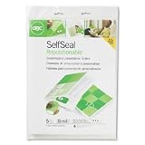 GBC(R) Customizable Presentation Folders With SelfSeal&trade;, 9in. x 12in., Clear, Box Of 5