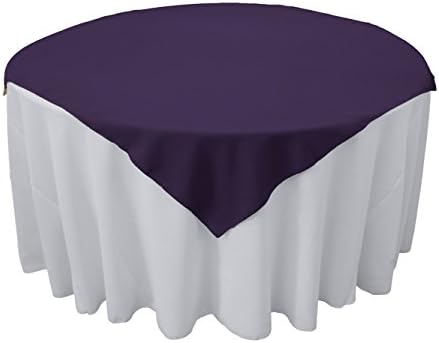 Universal Fabric Polyester Poplin Table Overlay, 60" x 60" Square, Purple