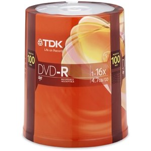 TDK 100 Spindle 16X DVD-R 4.7GB