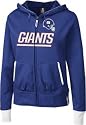 New York Giants Women's Chant Blue Full Zip Hooded Sweatshirt