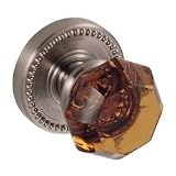Amber Crystal Door Knob Passage Set