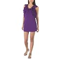Go International® Crinkle Ruffle Dress - Grape