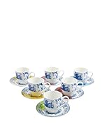 Viila D'Este Set Taza De Café con Plato 6 Uds. Eclipse 90 ml Multicolor