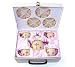 Adorable Ballet Dancer Ballerina Miniature Teaset Tea Set In Attache' Style Gift Box