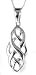 Silver Ladies Celtic knot pendant + 18" Curb Chain