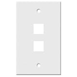 OnQ AnyPort - Wall plate - white - 2 ports