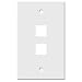 OnQ AnyPort - Wall plate - white - 2 ports Image