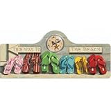 Beach Sandals Wall Sign Clock