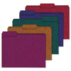 Ampad 100% Recycled Color File Folders, 1/3 Cut Tab, Letter Size 8.5 x 11, Assorted, 50 per Box 35115