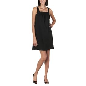 Mossimo® Black: Pleated-Neck Tieback Dress - Ebony