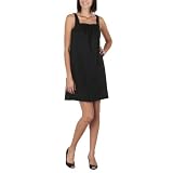 Mossimo Black: Pleated-Neck Tieback Dress - Ebony