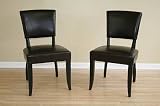 Review visiondecor Furniture  / Set of 2 Contemporary Design Dark Brown Leather Chairs
