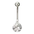 Cubic Zirconia Screw Top Body Jewelry