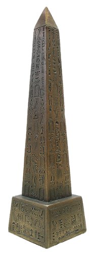 Egyptian Obelisk Set of 2 Statue Sculpture