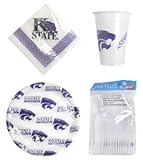 Kansas State Wildcats 96 Piece Plastic Dinnerware Set