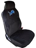 Detroit Lions Seat Cover Made Out Of A Durable Poly-Velour Material Stain Resistant