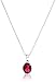 Sterling Silver Gemstone Pendant Necklace, 18