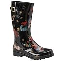 Chooka Women's Vintage Tattoo Rain Boot