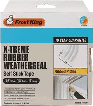 Frost King V23WA Extreme Rubber Ribbed Weather-Strip Tape 3/8-Inch by 1/8-Inch by 17-Feet, White