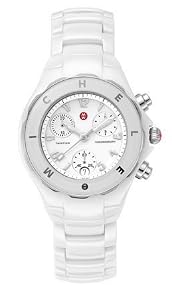 Michele Tahitian Ceramic White Ladies Watch MWW12A000002