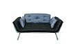 American Furniture Alliance Mali Flex Futon Frame and Cushions, Coal/Pewter
