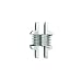 SOSS Concealed Surface Mount Invisible Hinge with 4 Holes, Zinc, Satin Chrome Finish, 2-3/8" Leaf Height, 2-3/8" Leaf Width, #7 x 1-1/4" Screw Size (1 Pair)