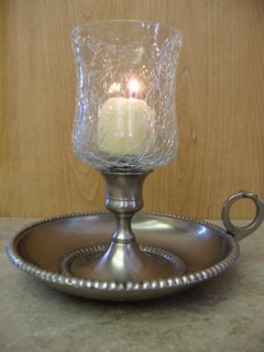 Votive Chamberstick Pewter