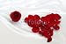 Wallmonkeys Peel and Stick Wall Decals - Red Heart over White Silk - Removable Graphic