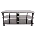 Designer Habitat -Plasma/LED/LCD/3D Glass TV Stand upto 50" or 60Kgs with Cable Management (Black)