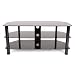 Designer Habitat -Plasma/LED/LCD/3D Glass TV Stand upto 50" or 60Kgs with Cable Management (Black)
