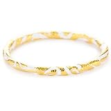 MELINDA MARIA Tiger Collection White Enamel Ti