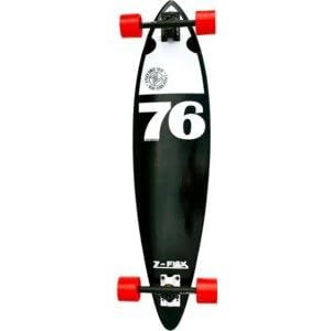 Z-Flex 76 Logo Black Complete Longboard Skateboard - 9 x 38