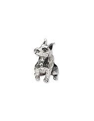 Sterling Silver Doberman Pinscher Charm for 3mm Charm Bracelets
