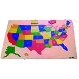 Braille USA Wooden Map