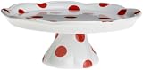 Rosanna Red Dots Pedestal Cake Stand, Gift-boxed