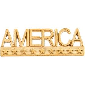 14k Yellow Gold America Lapel Pin 7.5x22.5mm by JewelryWeb