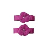 Fuzzy Flowers on Snappy Clips