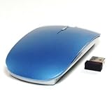 Bluecell Blue 2.4G RF DPI Blue Optical light wireless USB Mouse for Apple macbook 13 PRO AIR 11 ACER SONY HP DELL LENOVO TOSHIBA ASUS + Bluecell Cable Tie