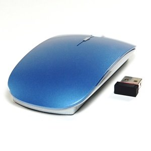 Cosmos Blue 2.4g Rf Optical Wireless Usb Mouse For Macbook 13" Pro Air 11" Dell Acer Sony Hp Toshiba+ Cosmos Cable Tie Picture