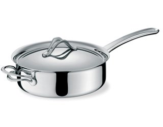 Lagostina Melodia Stainless Steel Tri-Ply 5 Qt. Saute Pan with Lid
