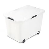 ~:~ ADVANTUS CORPORATION ~:~ Rolling Storage Box, Clear, 15-Gallon Size
